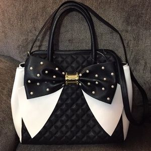 Betsey Johnson Tote Sized Purse with Large Bow NWT